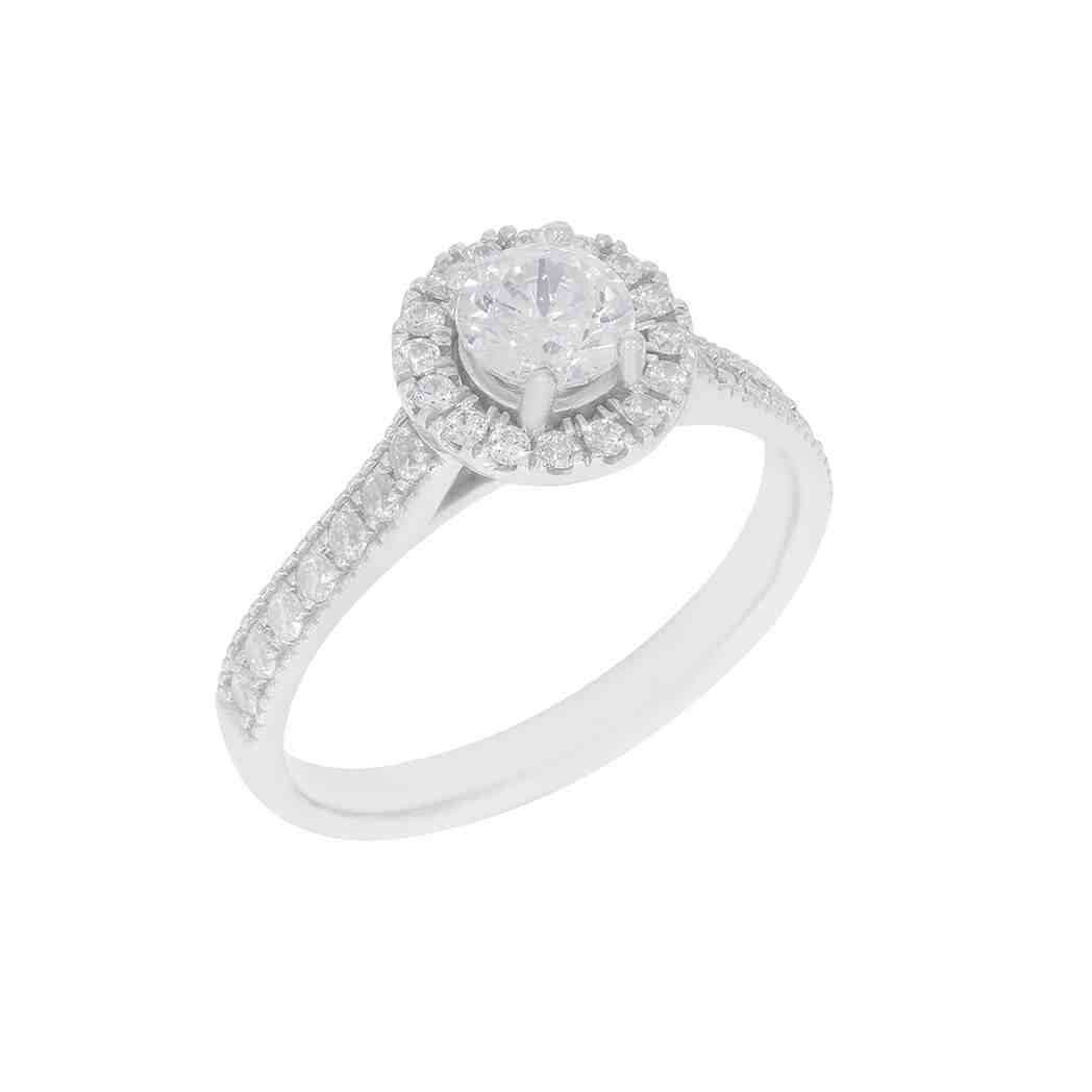 Halo Diamond Solitaire Engagement Ring LR11613A